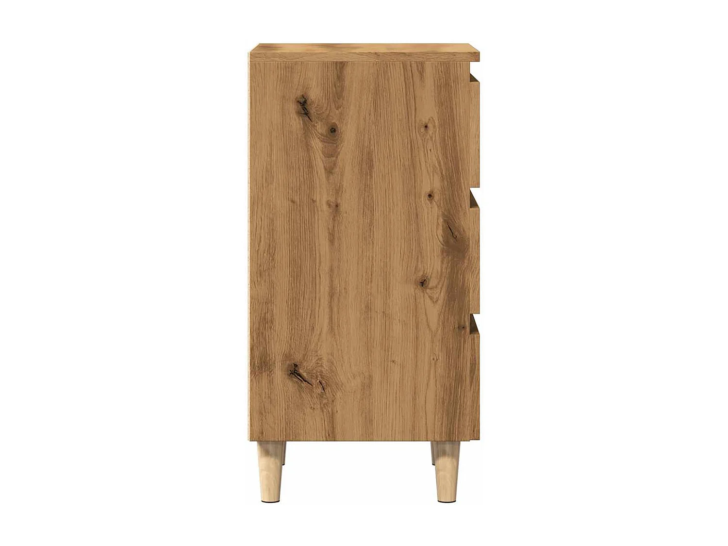 Table de chevet chêne artisanal 40x35x69 cm bois d’ingénierie