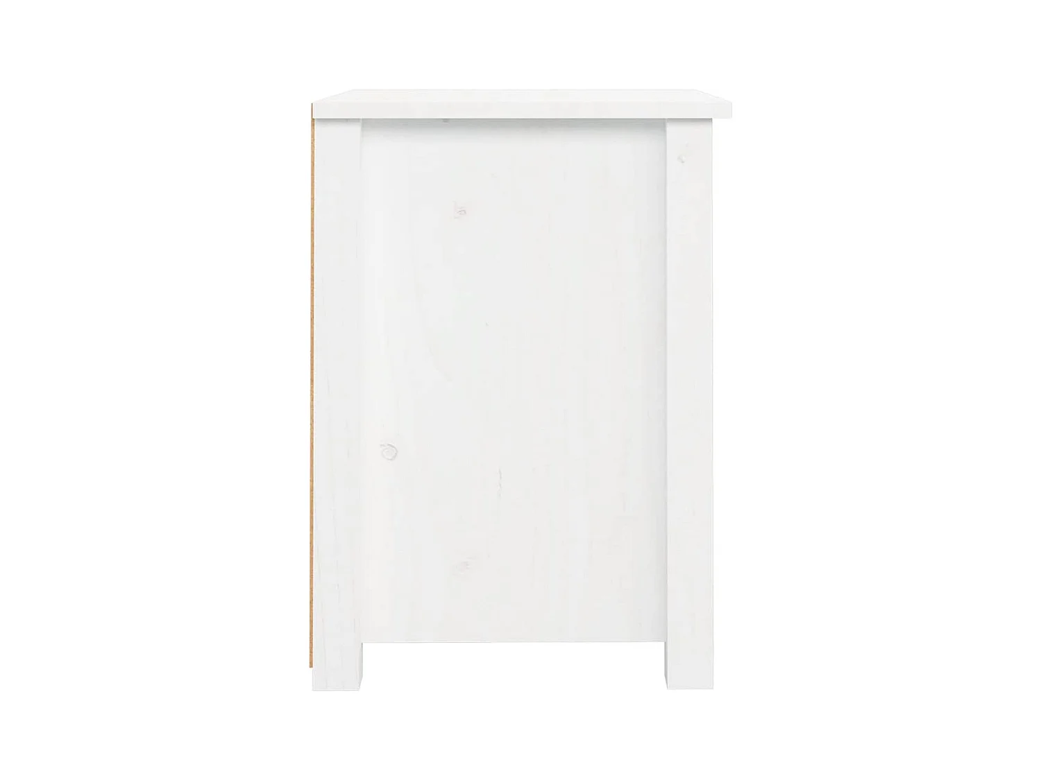 Comodini 2 pz Bianco 40x35x49 cm Legno massello di pino