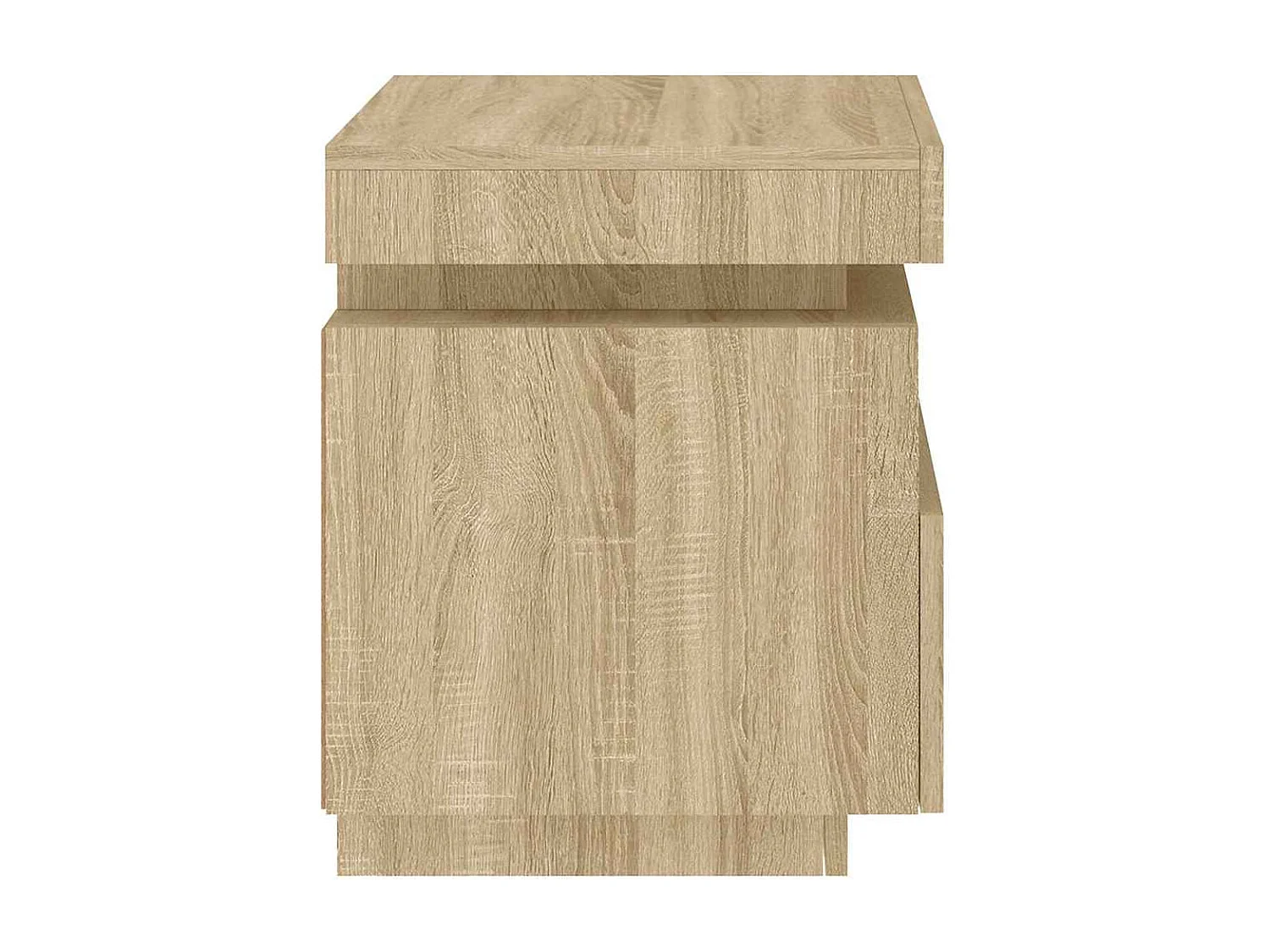 Armoire de chevet avec lumières LED chêne sonoma 40x39x48,5 cm