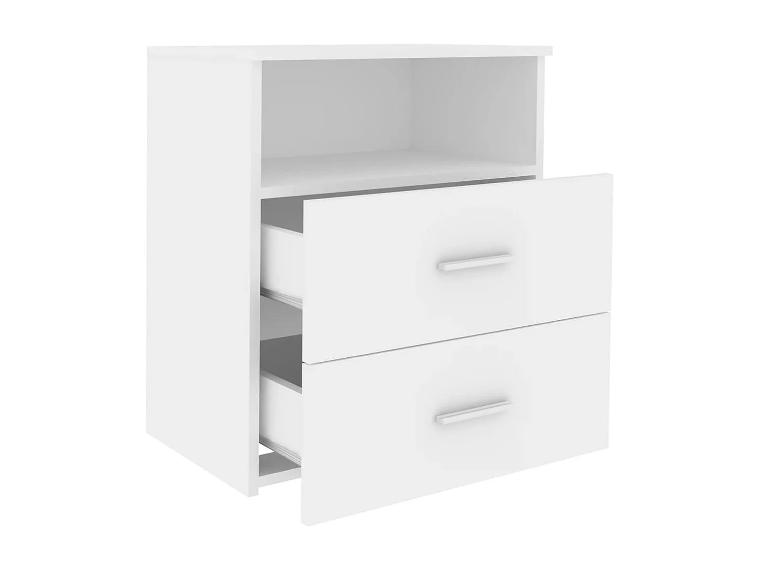 Tables de chevet 2 pcs Blanc 50x32x60 cm