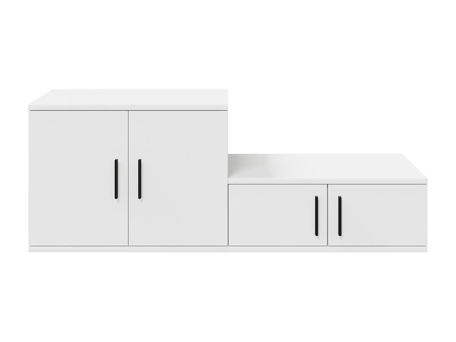 Mobile contenitore bianco 118x41x40 cm in legno ingegnerizzato