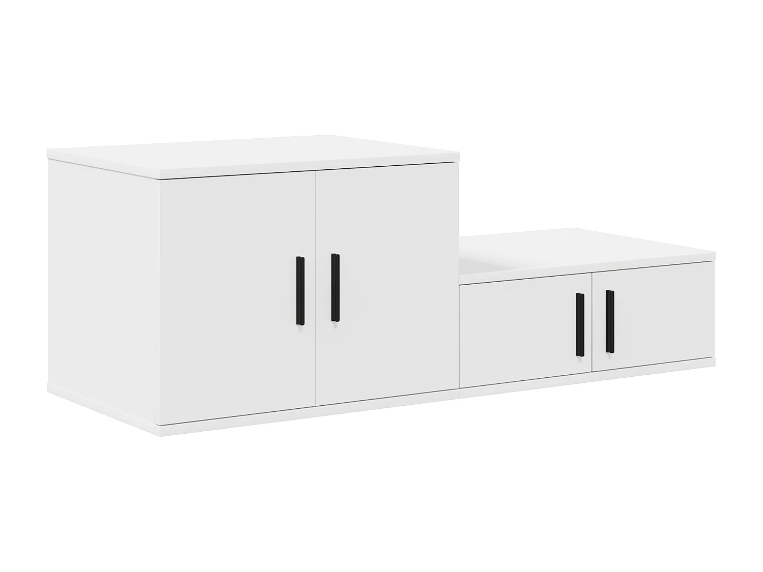 Armoire de rangement blanche 118x41x40 cm en bois d'ingénierie