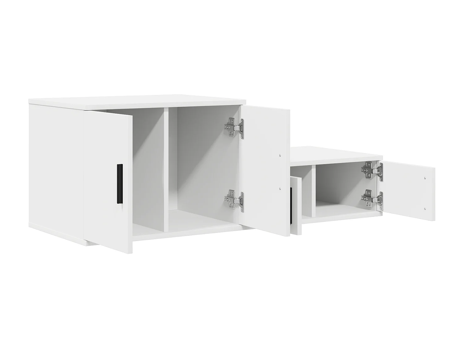 Armoire de rangement blanche 118x41x40 cm en bois d'ingénierie