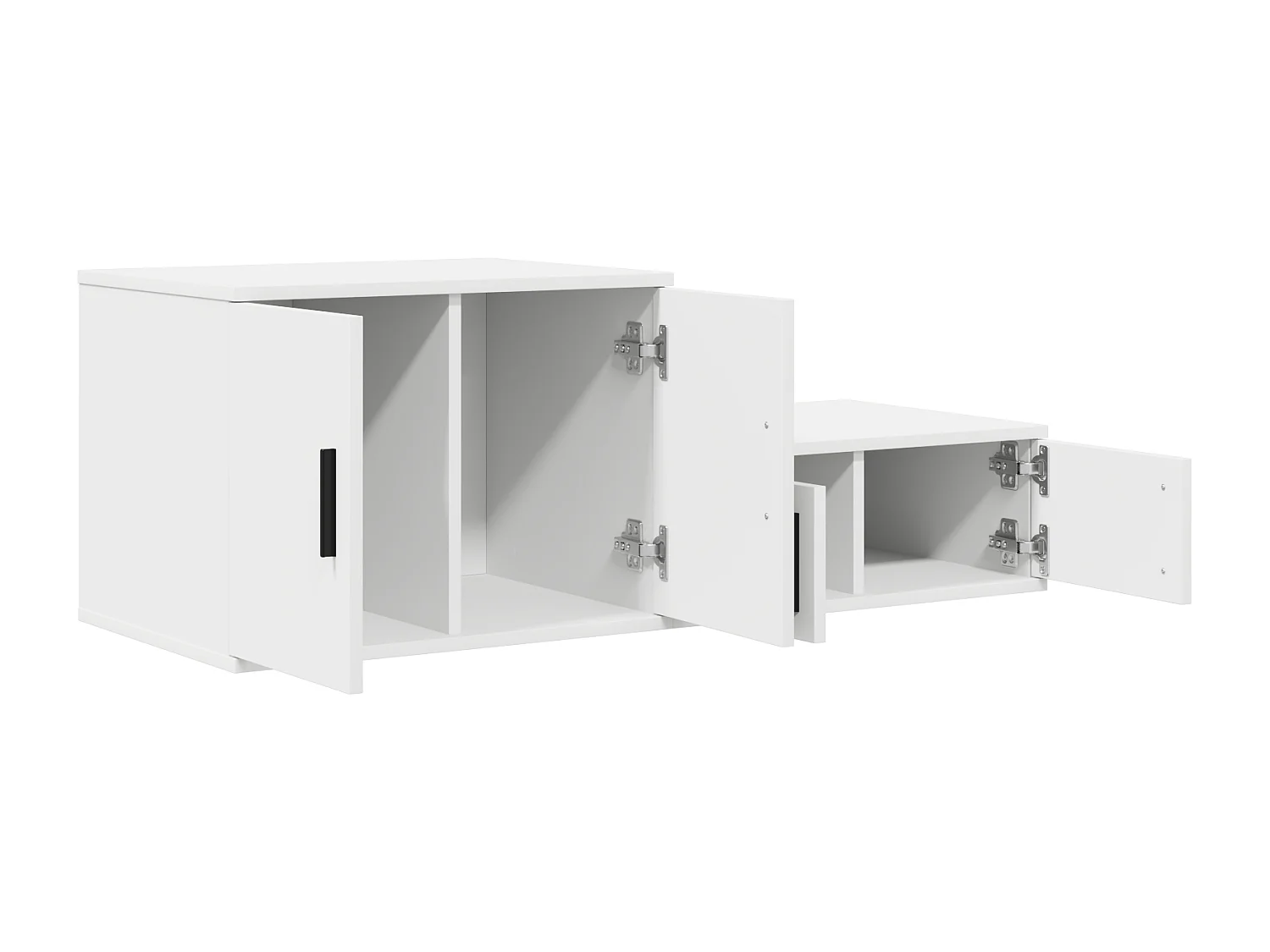 Armoire de rangement blanche 118x41x40 cm en bois d'ingénierie