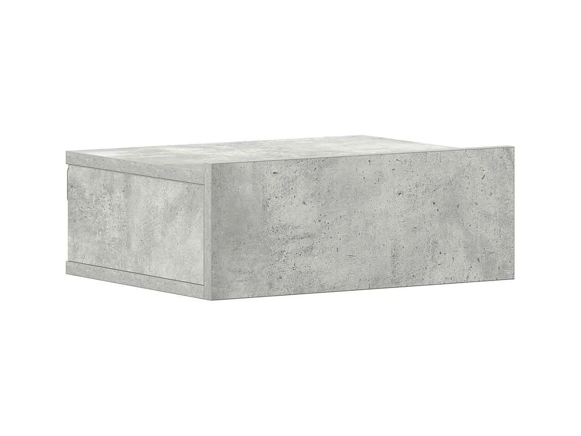 comodini sospesi in legno ingegnerizzato grigio cemento