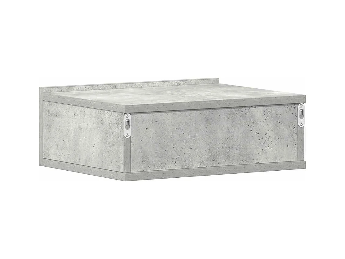 comodini sospesi in legno ingegnerizzato grigio cemento