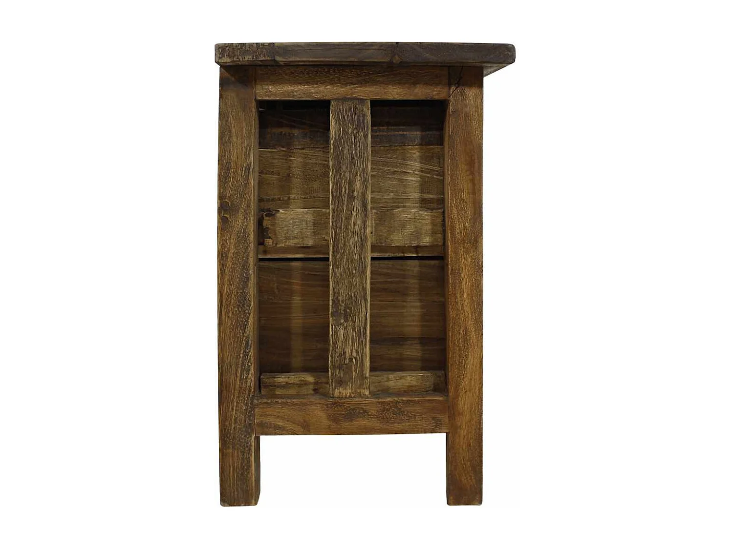 Table de chevet bois massif d'acajou 40x30x51 cm