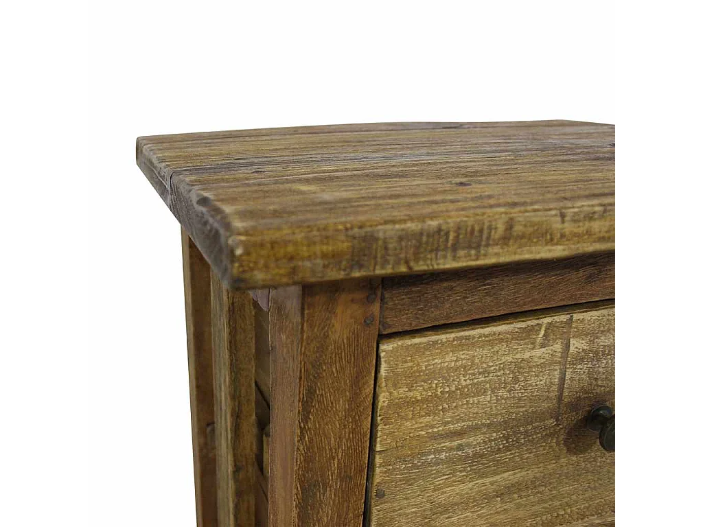 Table de chevet bois massif d'acajou 40x30x51 cm