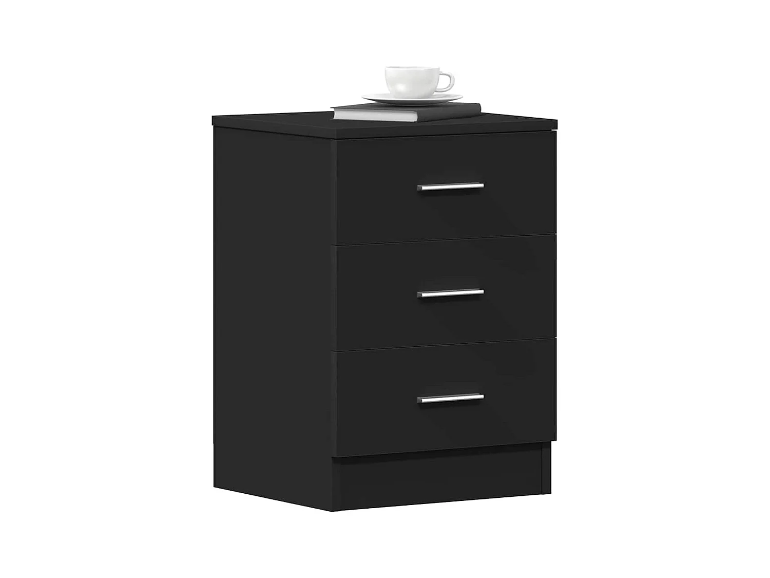 Comodini 2 pz Nero 38x35x56 cm Legno ingegnerizzato