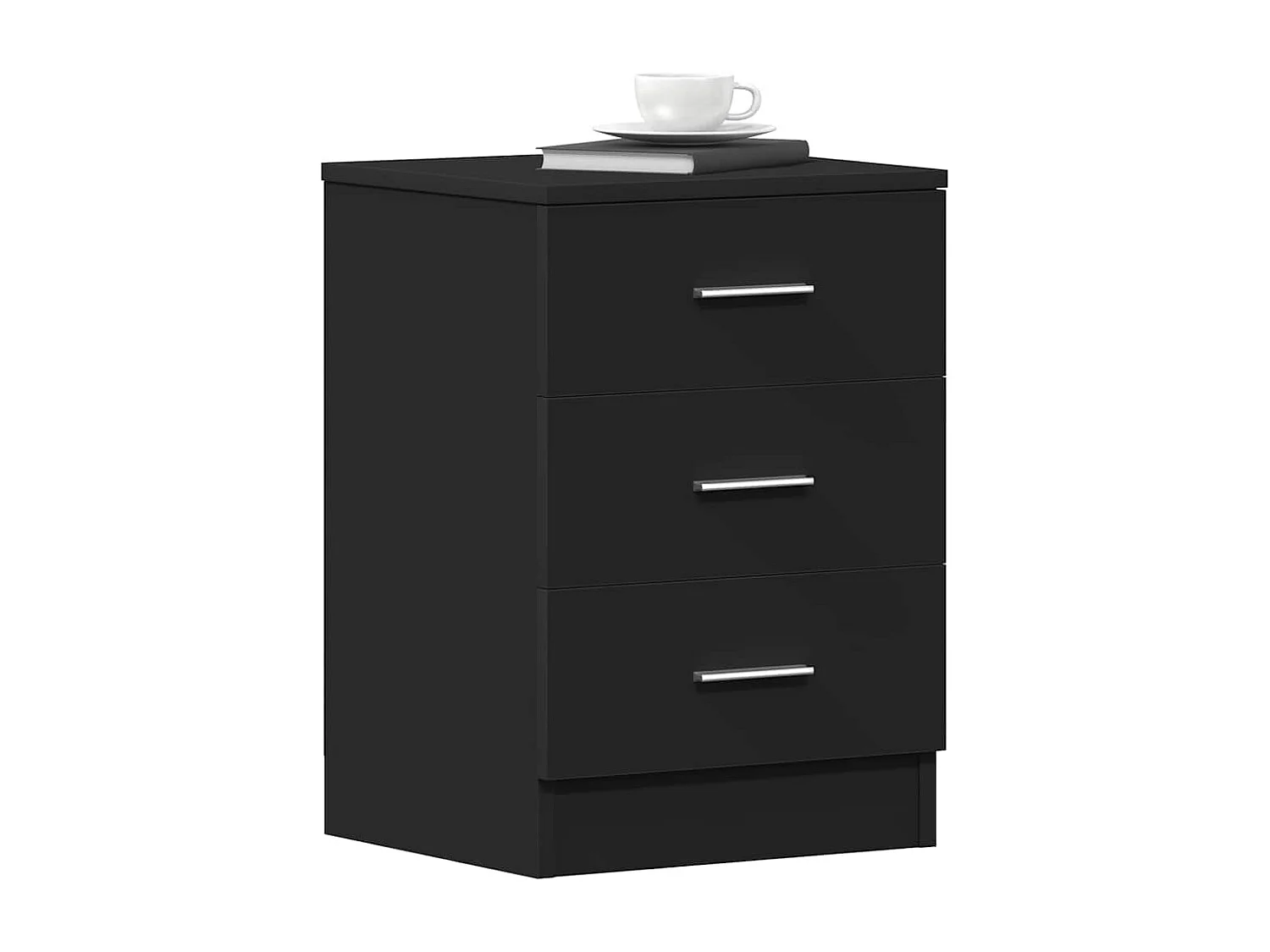 Tables de chevet 2 pcs Noir 38x35x56 cm Bois d'ingénierie