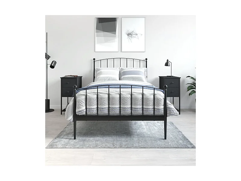 Comodini 2 pezzi neri 32x42x70 cm in legno ingegnerizzato