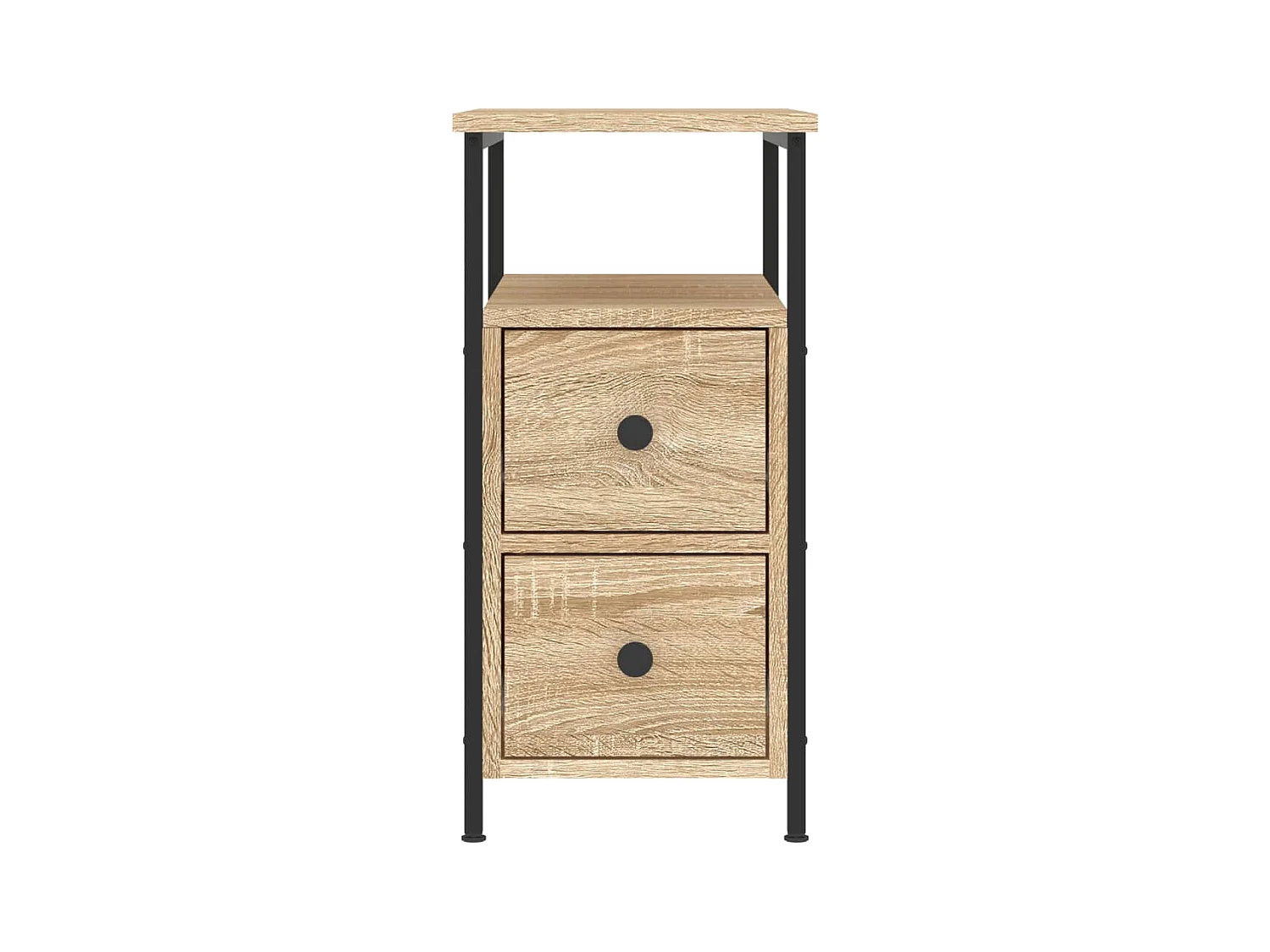 Table de chevet chêne sonoma 30x60x60 cm bois d'ingénierie