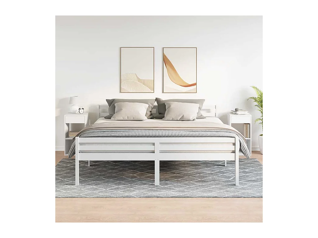 Nachtkastjes met lade 2 stuks wit 35x34x66,5 cm