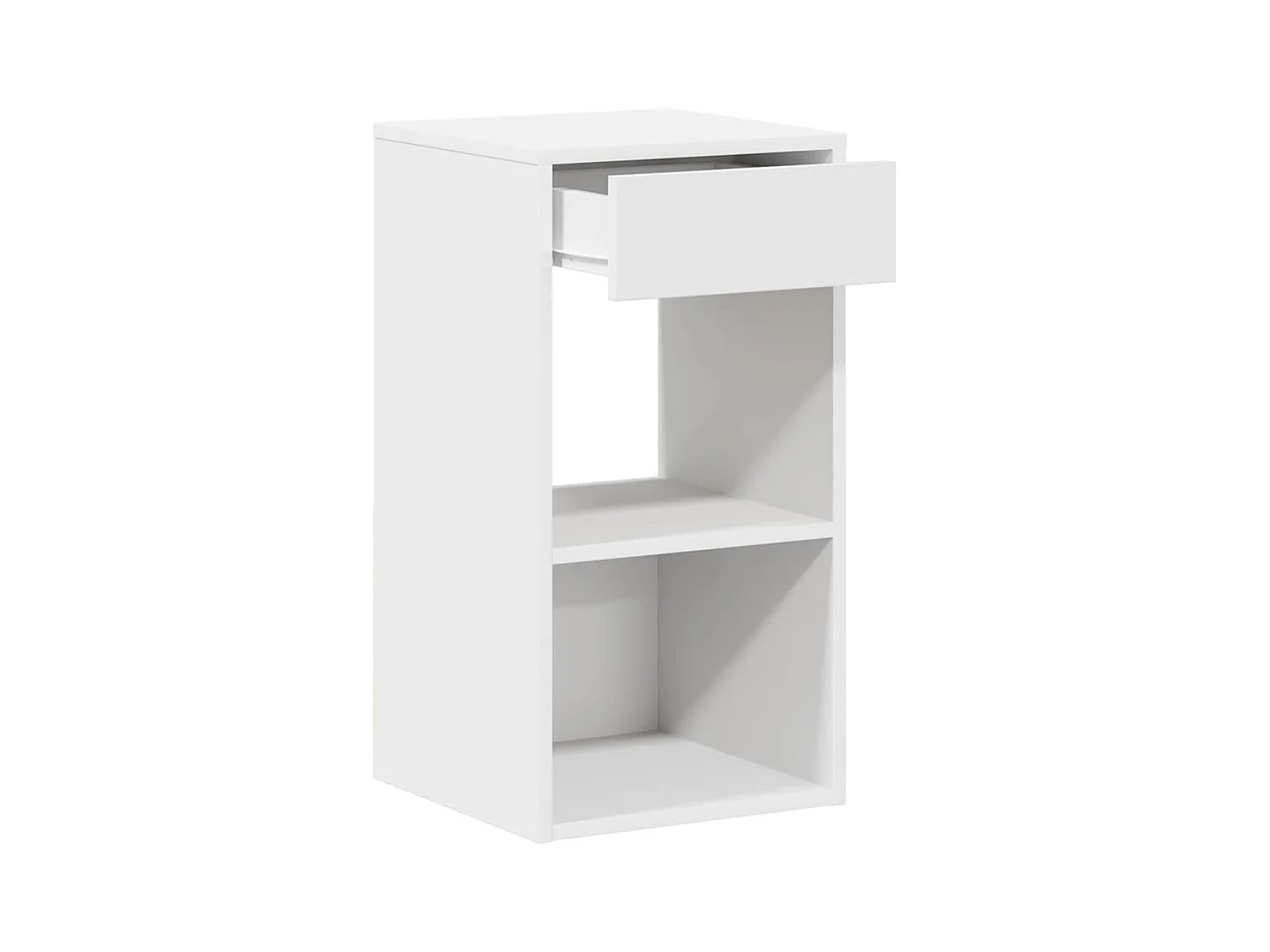 Nachtkastjes met lade 2 stuks wit 35x34x66,5 cm