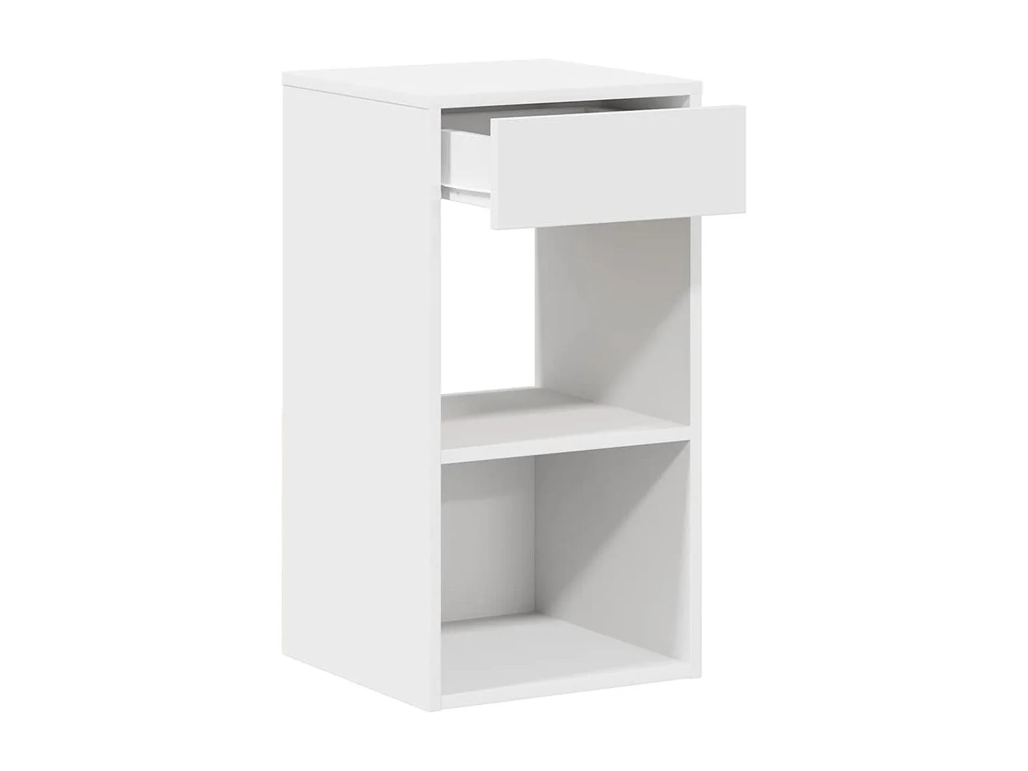 Nachtkastjes met lade 2 stuks wit 35x34x66,5 cm