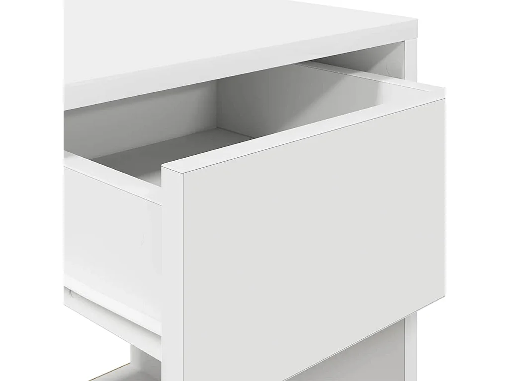 Nachtkastjes met lade 2 stuks wit 35x34x66,5 cm