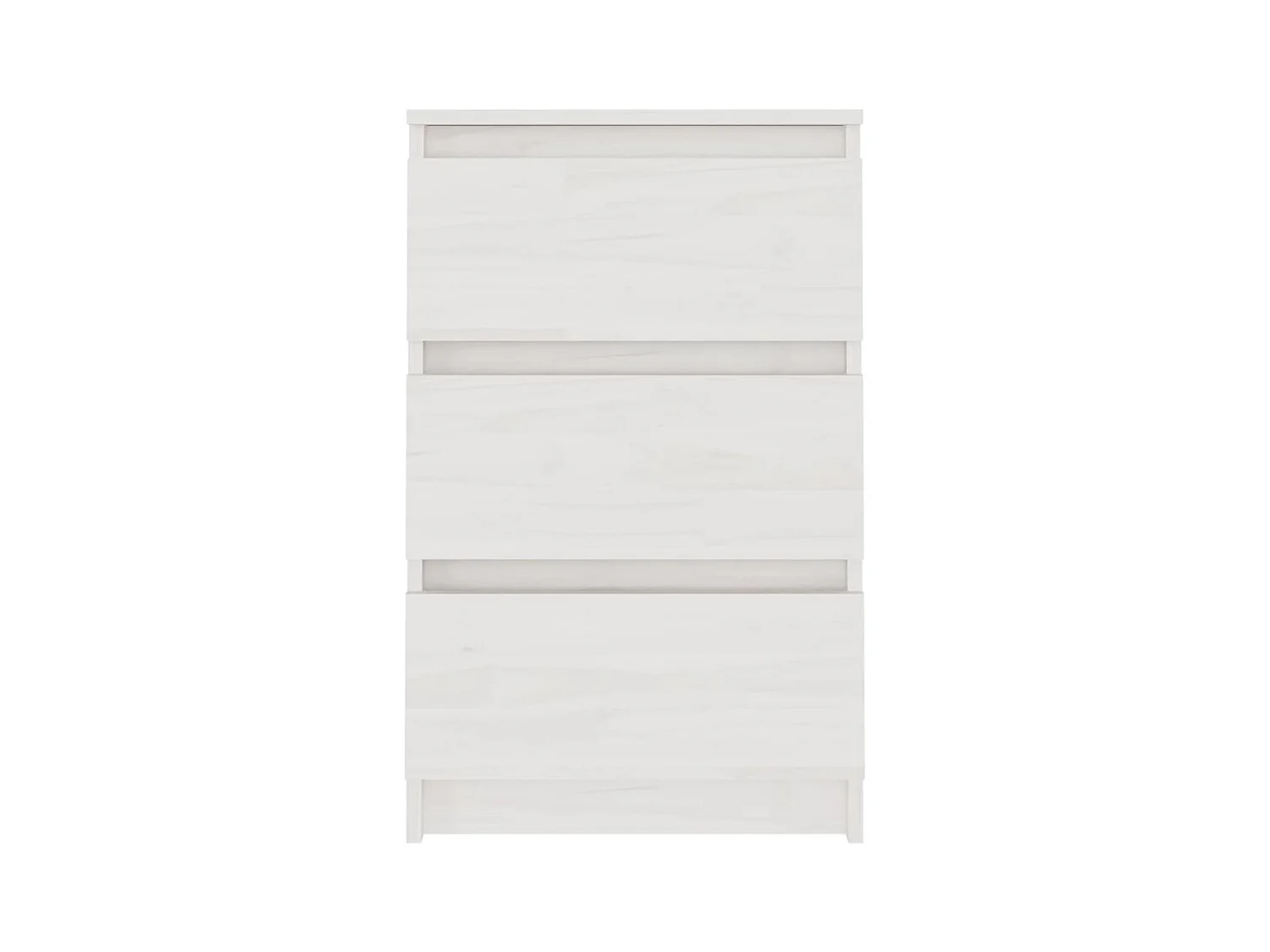 Comodini 2 pz Bianco 40x29,5x64 cm Legno massello di pino