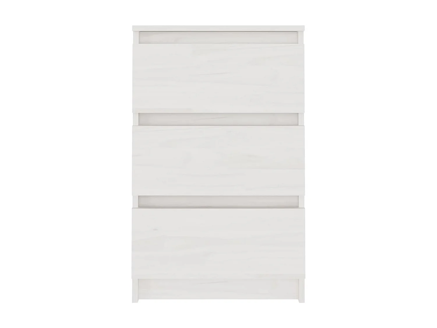 Comodini 2 pz Bianco 40x29,5x64 cm Legno massello di pino