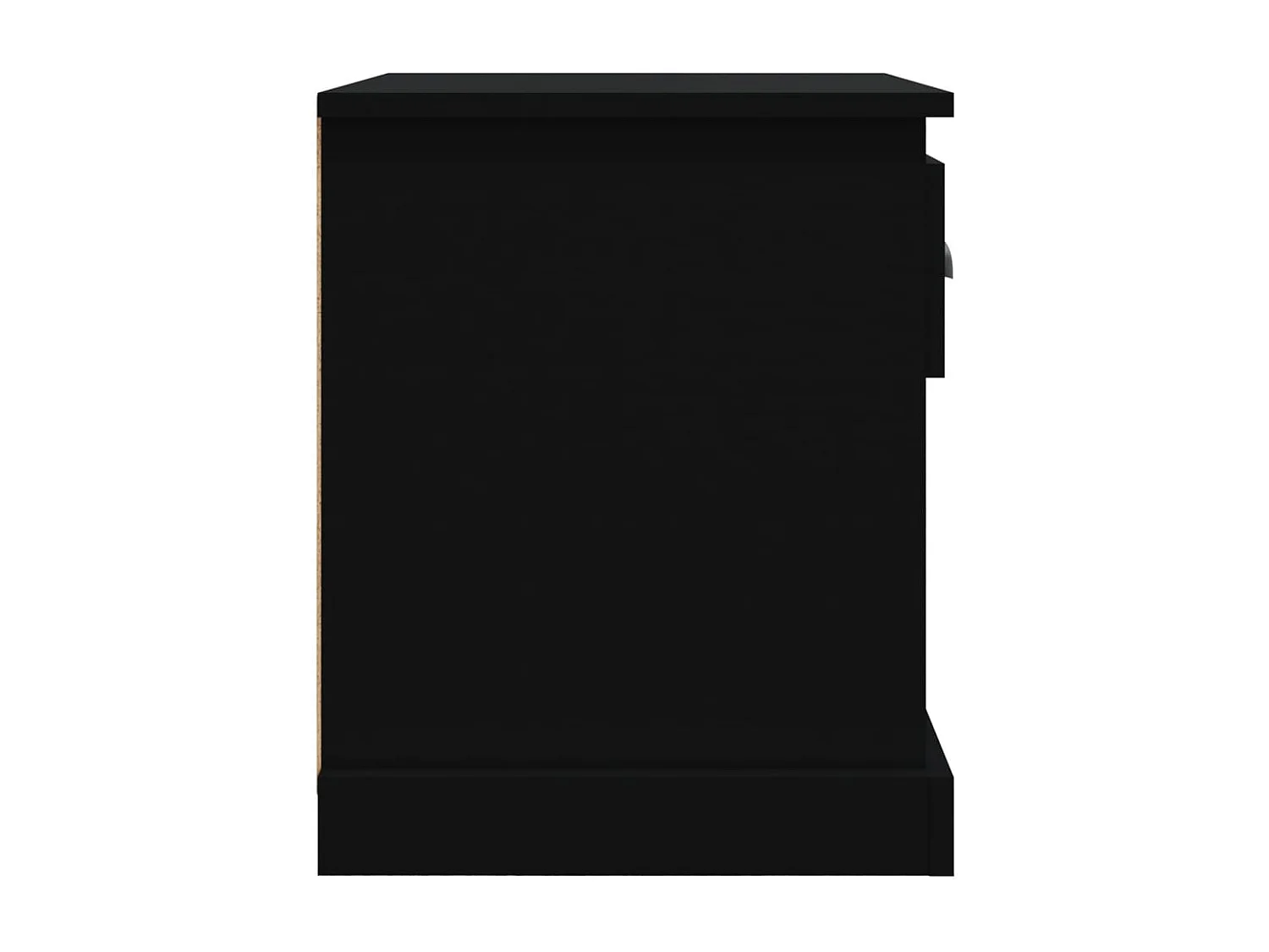 Tables de chevet 2 pcs noir 39x39x47,5 cm bois d'ingénierie