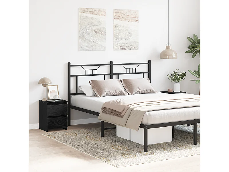 Comodini con cassetti 2 pz Rovere nero 30x30x40 cm