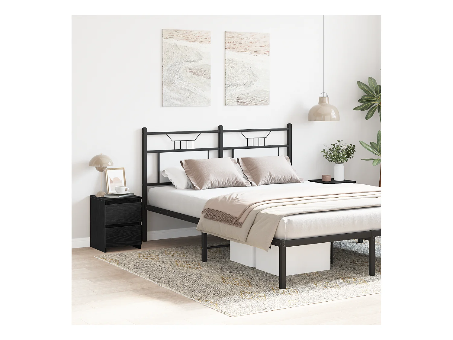 Comodini con cassetti 2 pz Rovere nero 30x30x40 cm