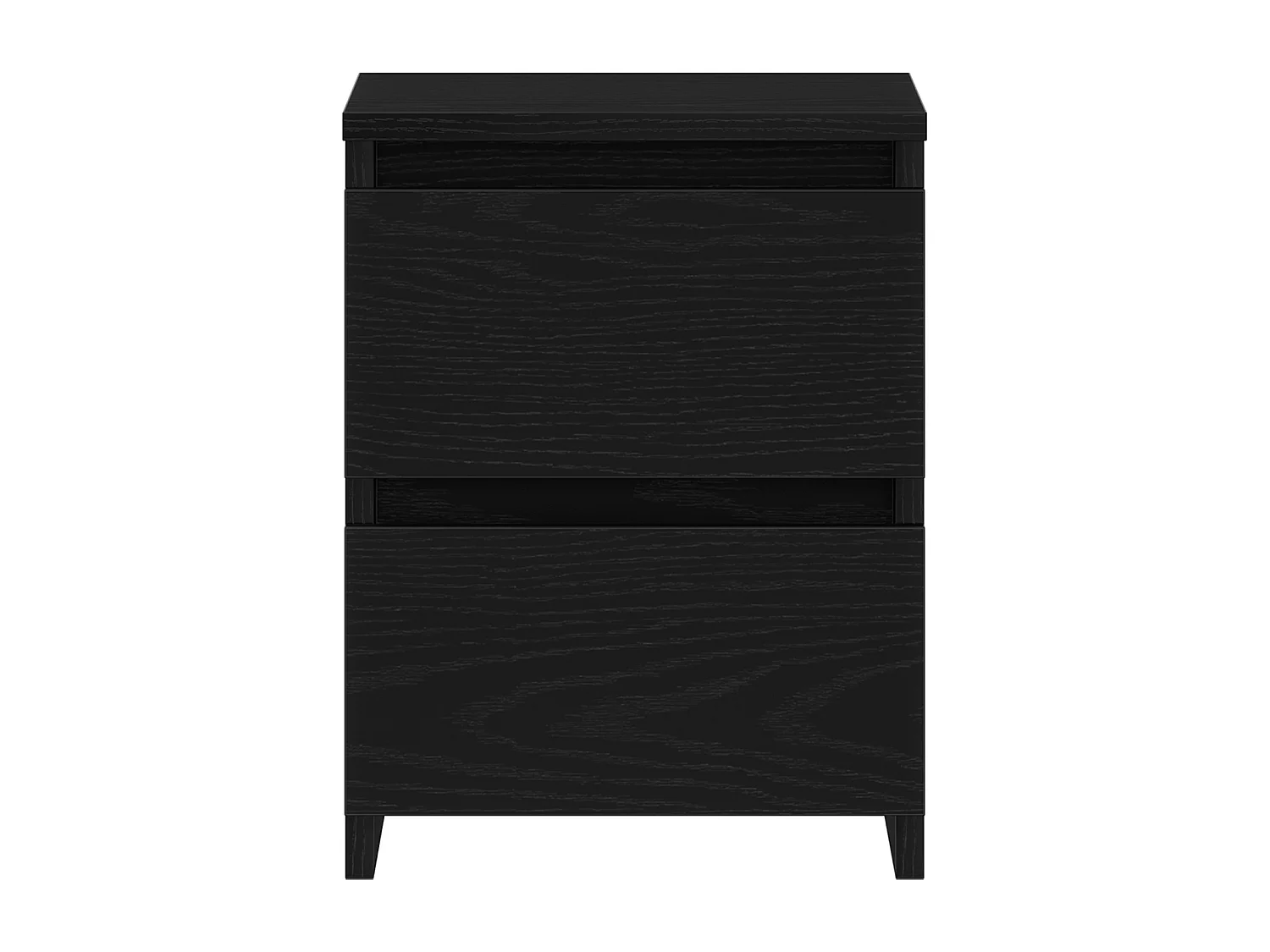 Comodini con cassetti 2 pz Rovere nero 30x30x40 cm