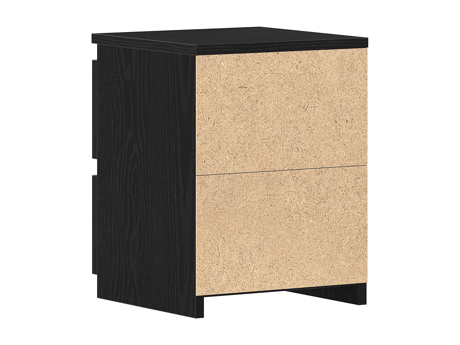 Comodini con cassetti 2 pz Rovere nero 30x30x40 cm