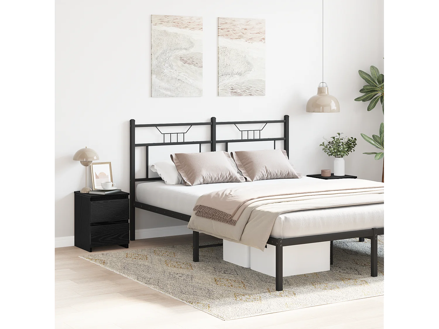 Nachtkastjes met lades 2 stuks Zwarte eik 30x30x40 cm