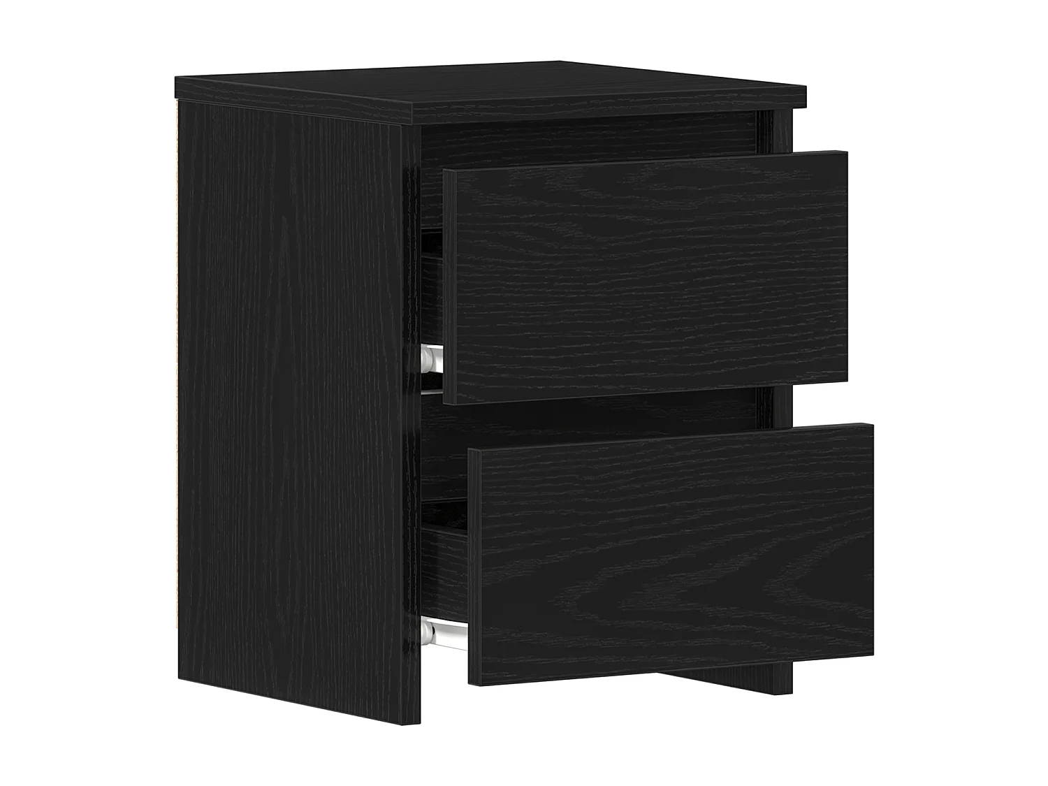 Nachtkastjes met lades 2 stuks Zwarte eik 30x30x40 cm