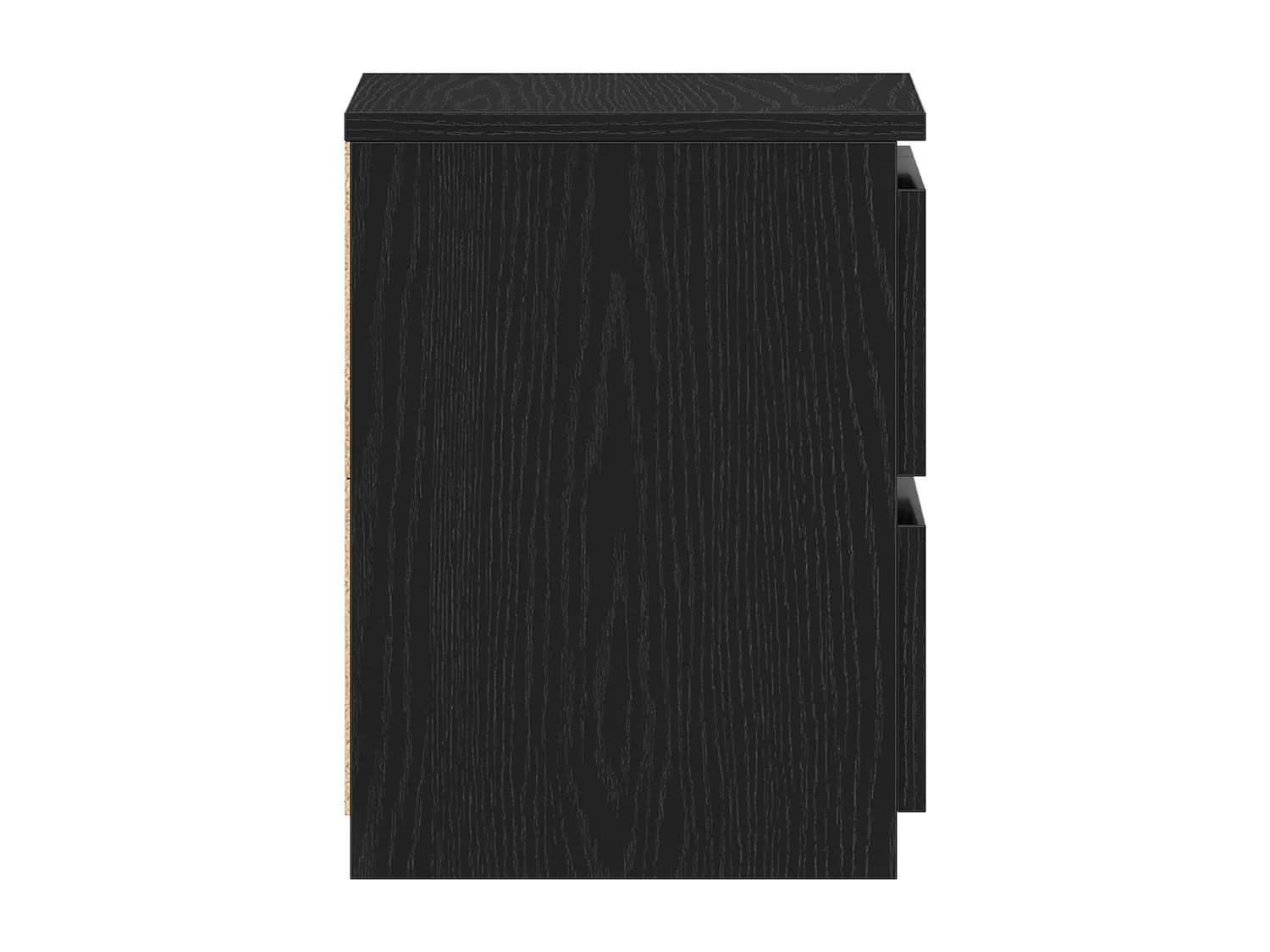 Nachtkastjes met lades 2 stuks Zwarte eik 30x30x40 cm