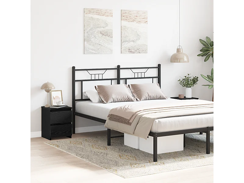 Nachtkastjes met lades 2 stuks Zwarte eik 30x30x40 cm