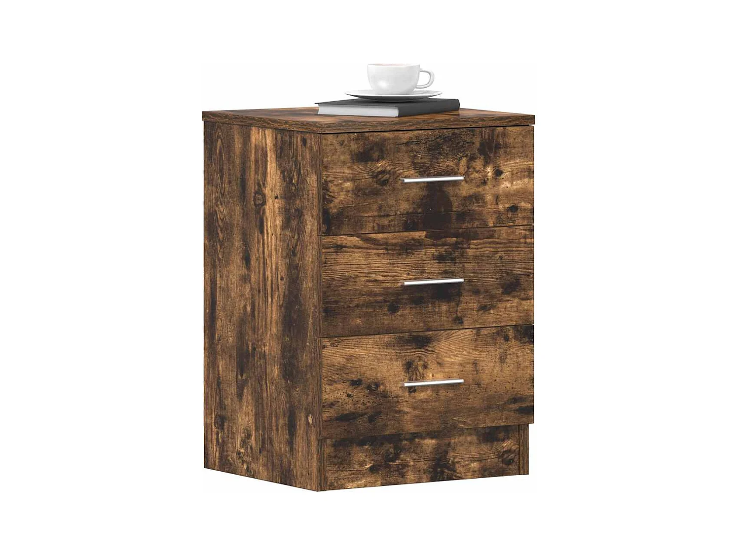 Table de chevet Chêne fumé 38x35x56 cm Bois d'ingénierie