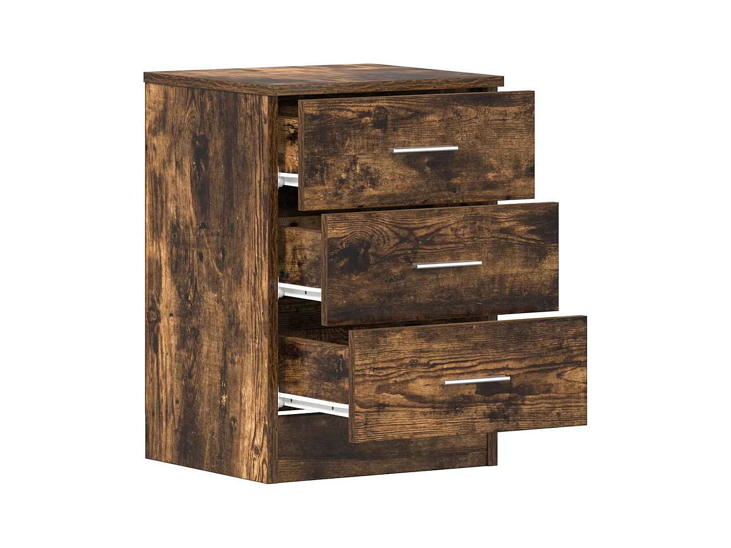 Table de chevet Chêne fumé 38x35x56 cm Bois d'ingénierie