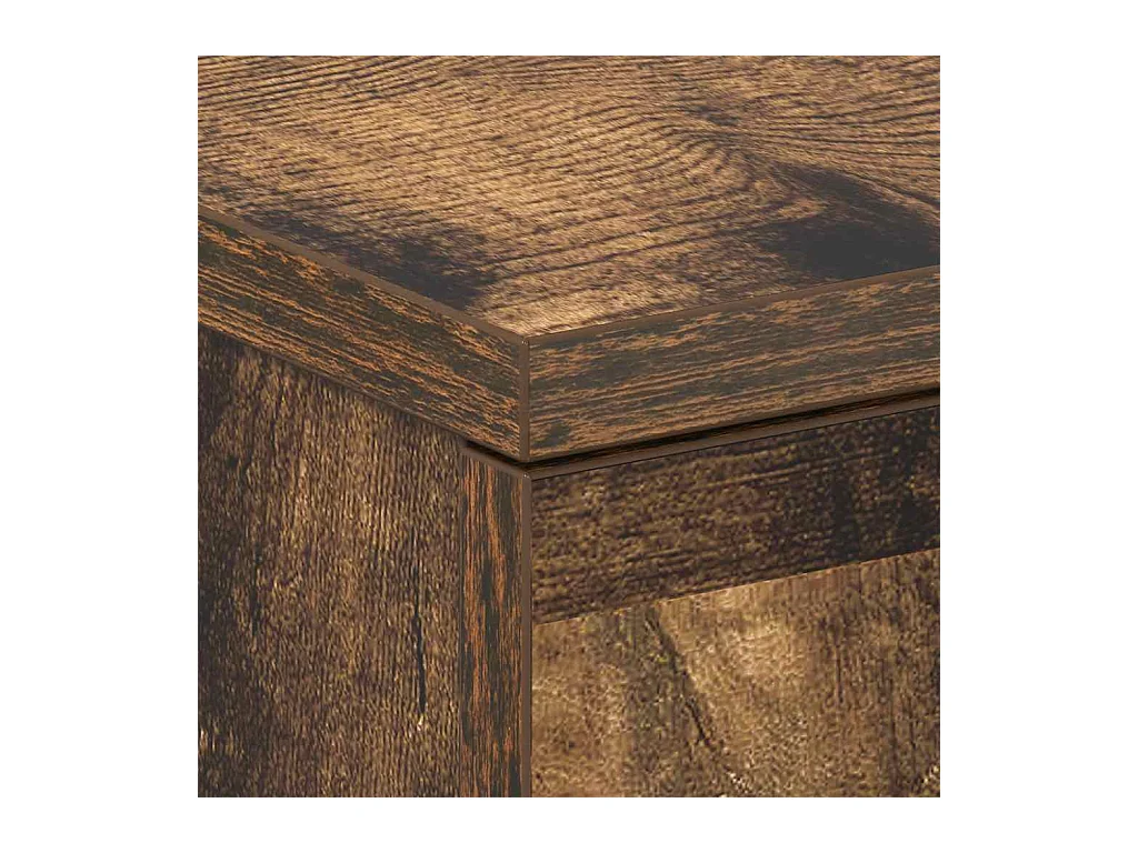 Table de chevet Chêne fumé 38x35x56 cm Bois d'ingénierie