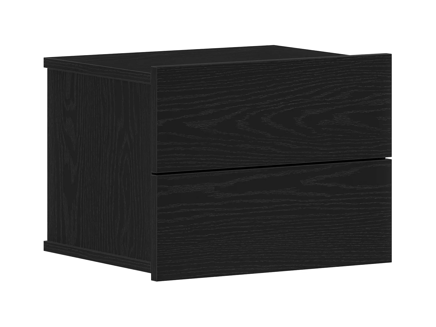 Comodino in rovere nero 40x30x30 cm in legno ingegnerizzato