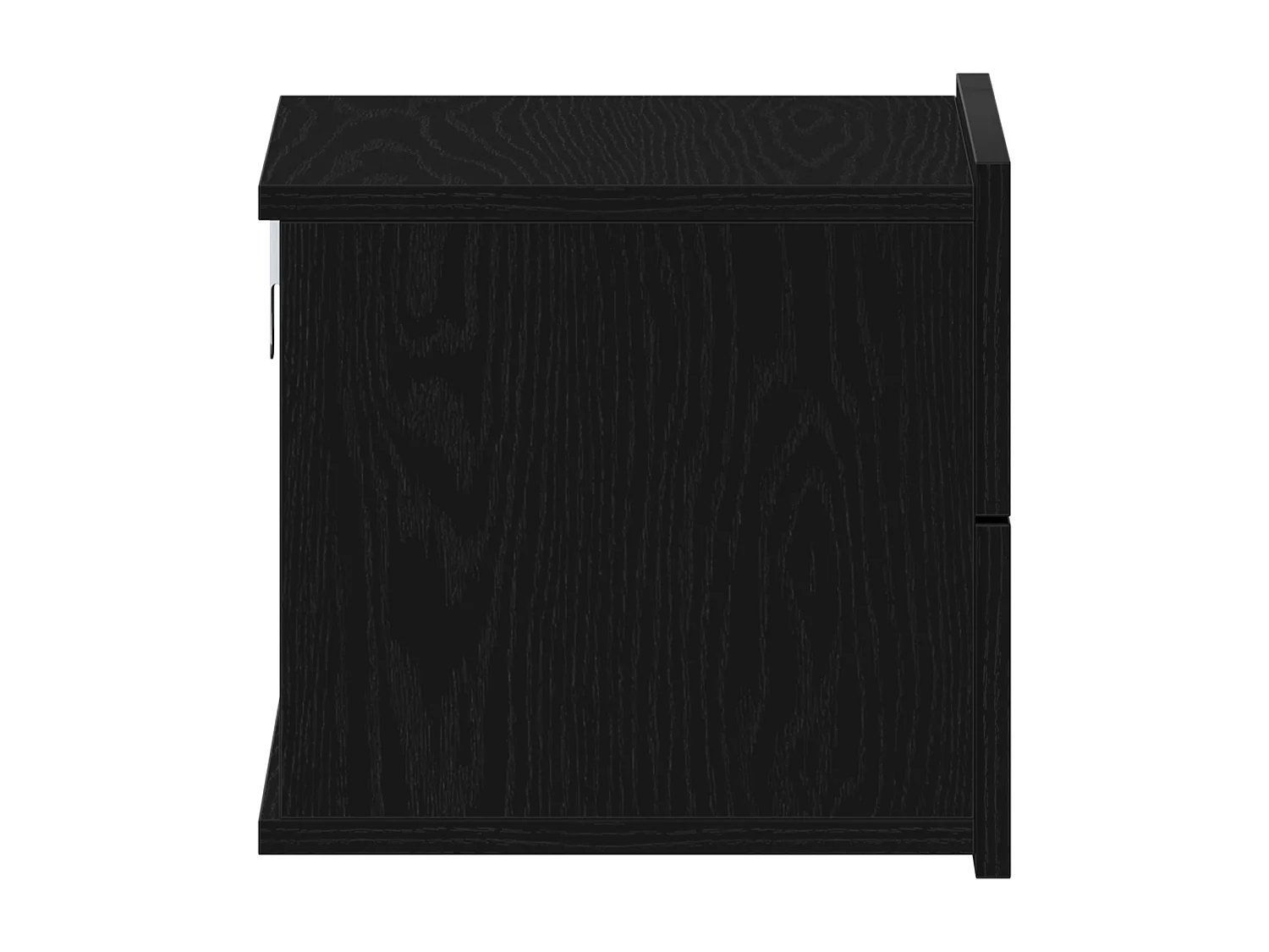 Comodino in rovere nero 40x30x30 cm in legno ingegnerizzato