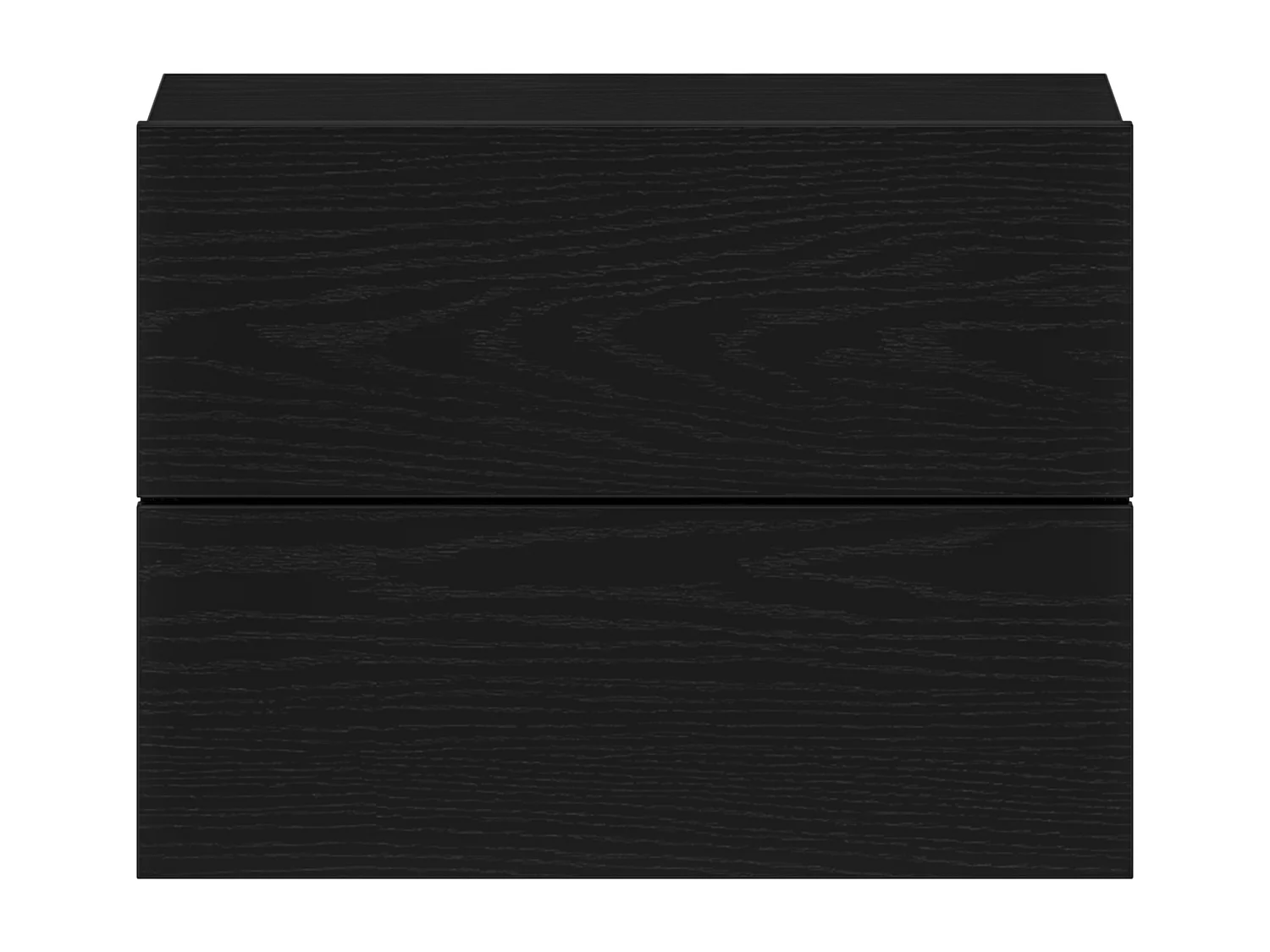 Comodino in rovere nero 40x30x30 cm in legno ingegnerizzato