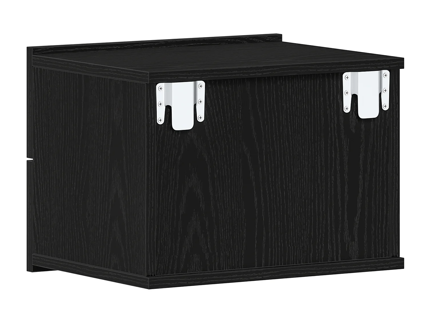 Commode de chevet Noir en chêne 40x30x30 cm en bois d'ingénierie