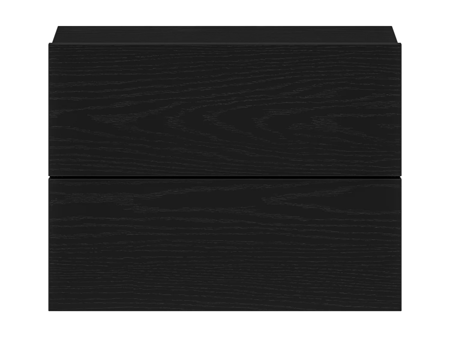 Commode de chevet Noir en chêne 40x30x30 cm en bois d'ingénierie