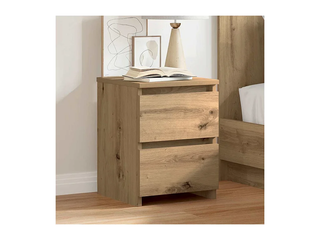 Tables de chevet 2 pcs chêne artisanal bois d'ingénierie