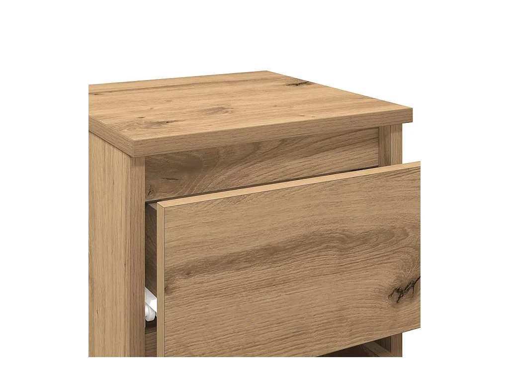 Tables de chevet 2 pcs chêne artisanal bois d'ingénierie