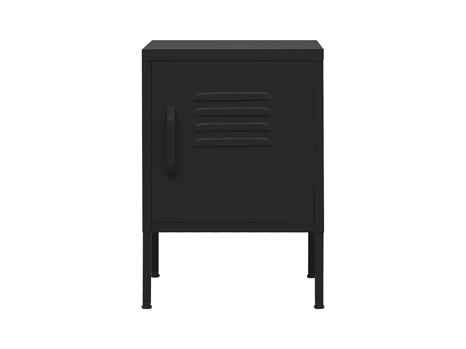 Comodino Nero 35x35x51 cm Acciaio