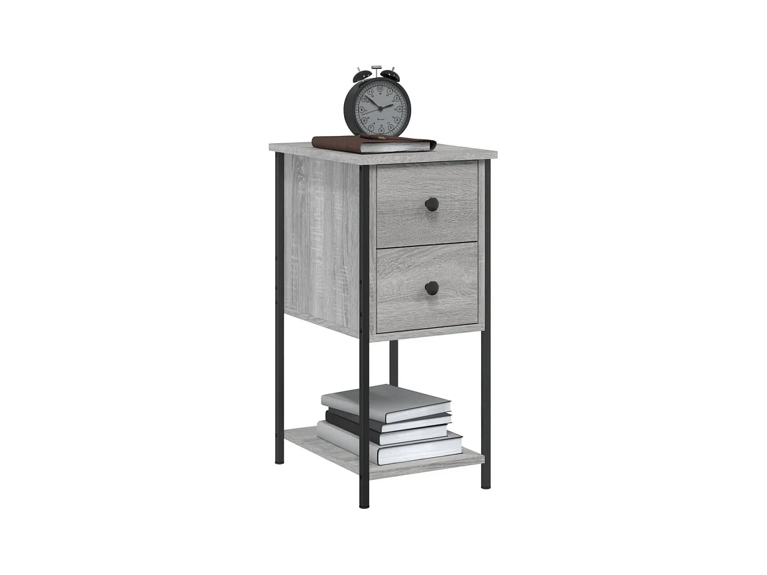 Table de chevet sonoma gris 32x42x70 cm bois d'ingénierie