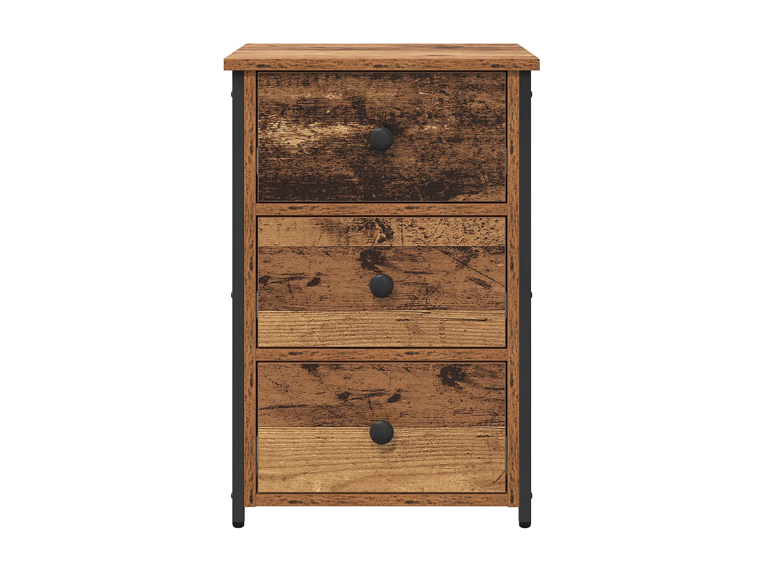 Oude houten tafel Oud hout MDF, Spaanplaat, Metaal