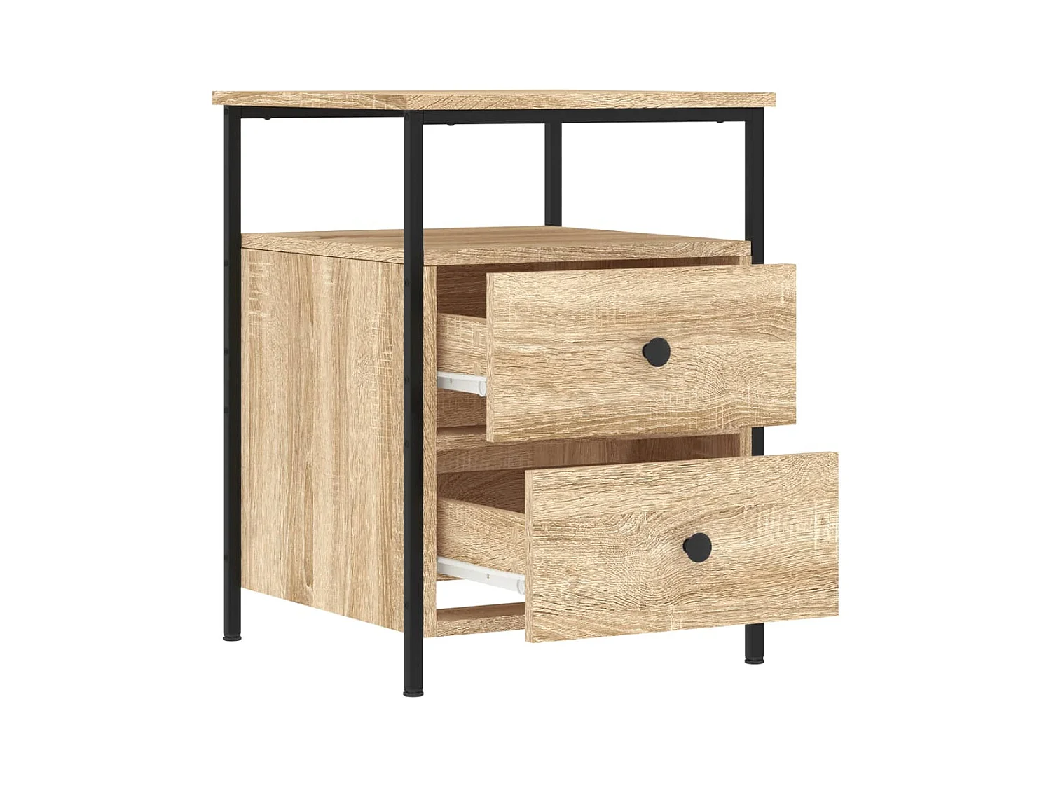 Table de chevet chêne sonoma 44x45x60 cm bois d'ingénierie