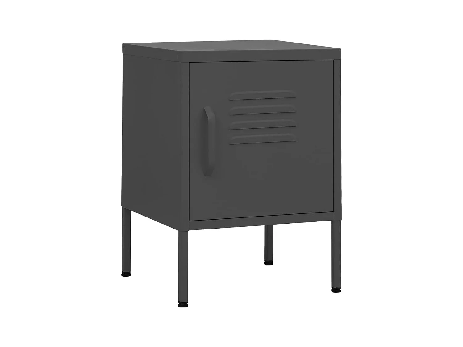 Comodino antracite 35x35x51 cm Acciaio