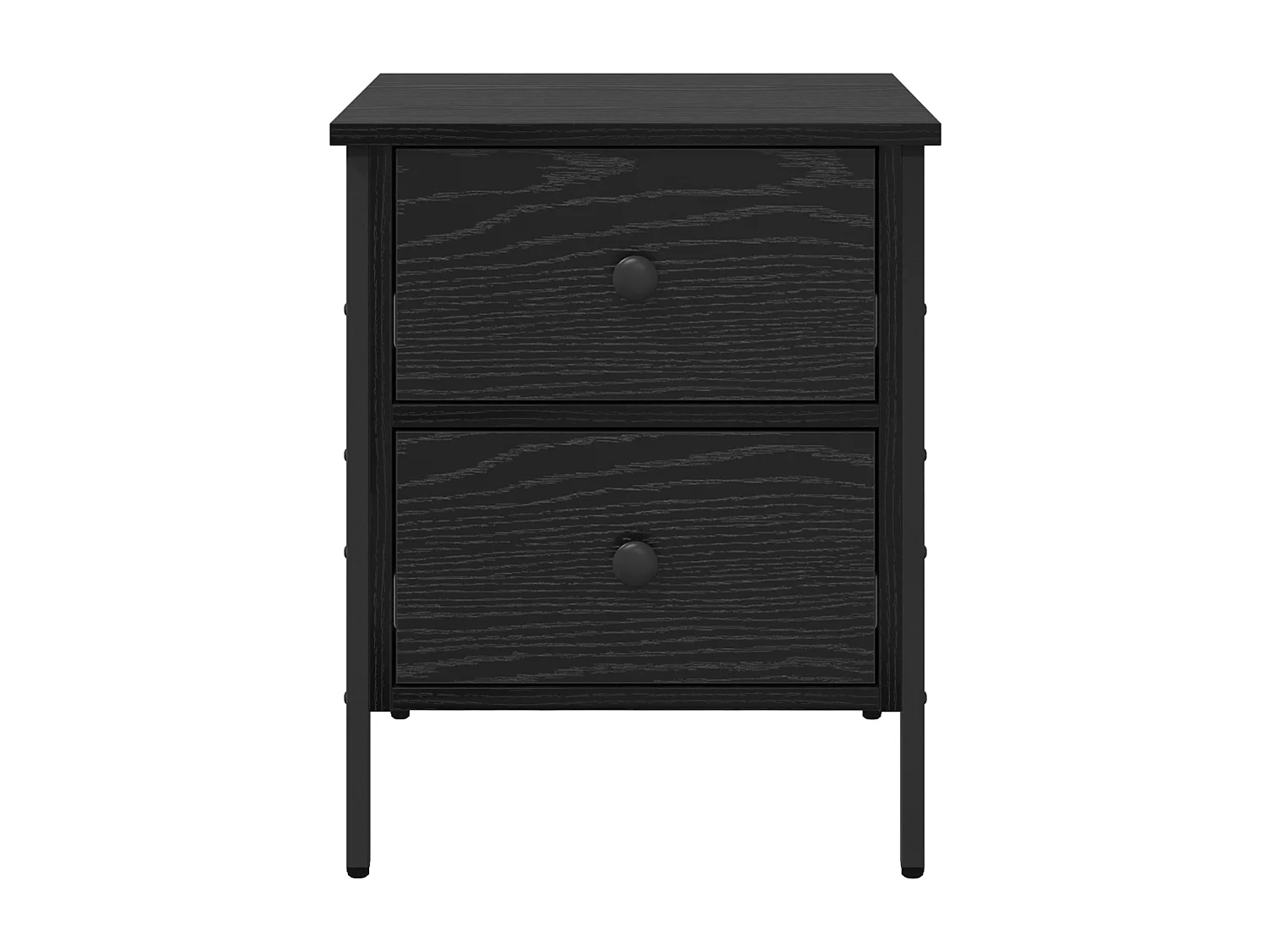 Armoire de chevet en chêne noir 40x42x50 cm en bois d'ingénierie