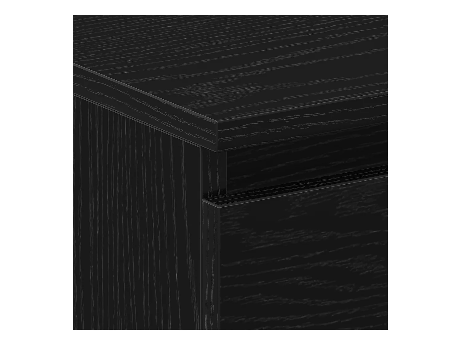 Comodino con cassetti in rovere nero 30x30x40 cm