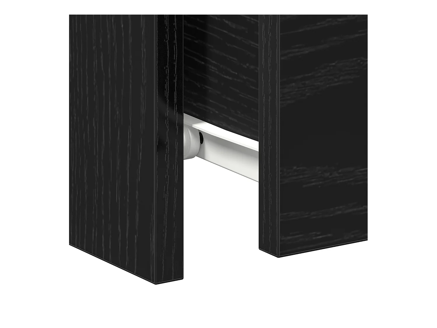 Comodino con cassetti in rovere nero 30x30x40 cm