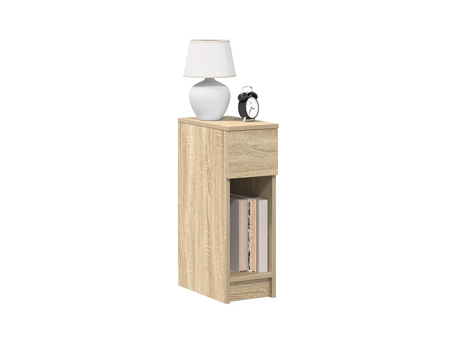 Comodino con cassetto, rovere Sonoma, 20x36x60 cm